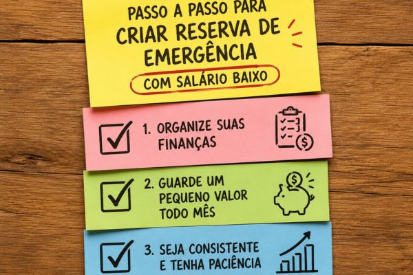 passo a passo para criar reserva de emergência com salário baixo