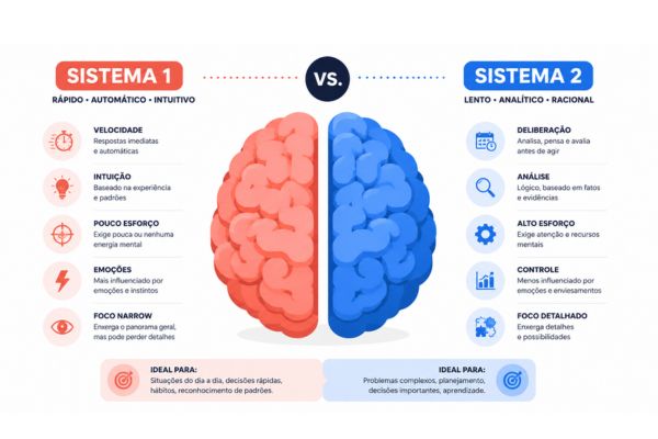 sistema 1 e sistema 2 , rapido e devagar